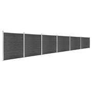 Set Pannelli di Recinzione in WPC 1045x186 cm Nero 3070433