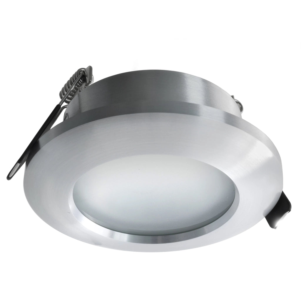 Porta faretto tondo orientabile incasso vetro opaco 68mm supporto lampade GU10