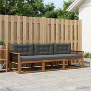 Set di divani da esterno 3 pz Naturale e Antracite 3382305