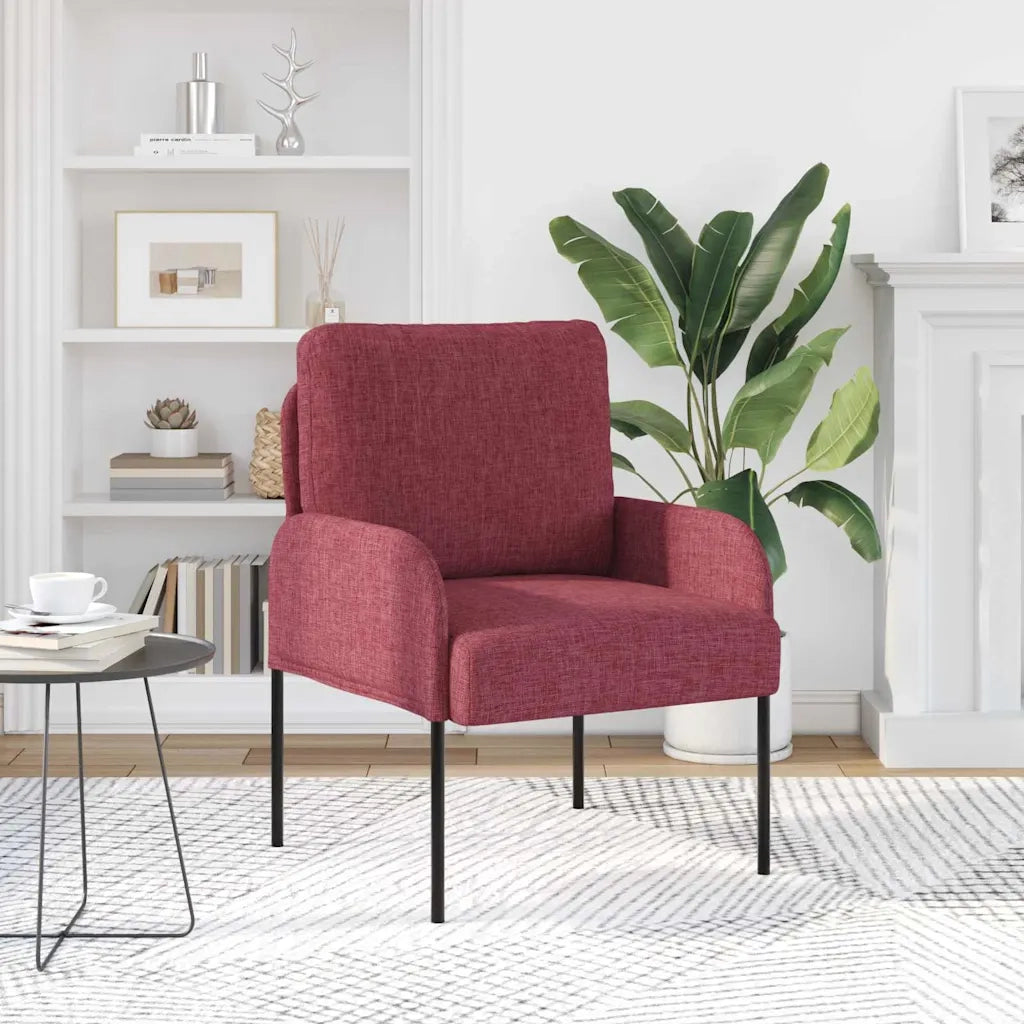 Divani con cuscino 55cm Rosso Vino Legno compensato