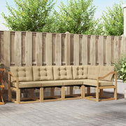 Set di divani da esterno 5 pz Bianco e Beige 3389487