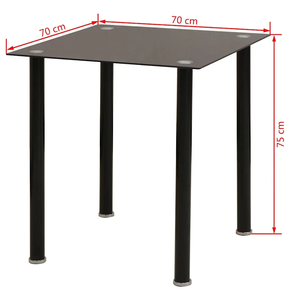 Set Tavolo e Sedie da Pranzo 5 pz Nero 242933