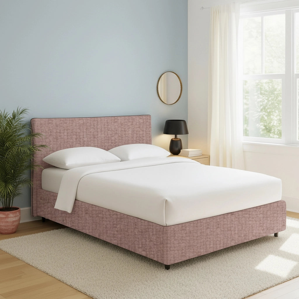 Staines, Letto Singolo Sfoderabile Made in Italy, Rosa Antico