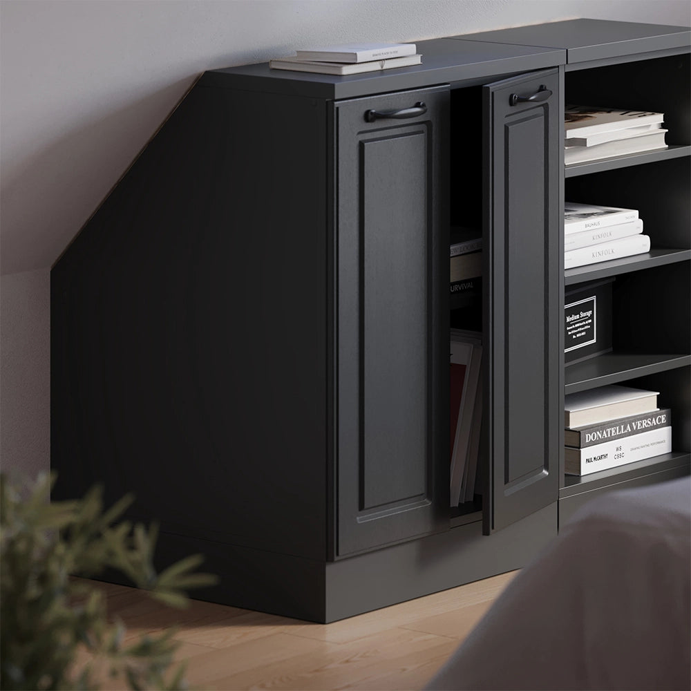 Mobile sottotetto Rion Antracite rustico/Antracite 60 x 83.8 cm con 2 porte, carcassa 60 cm profondità Vicco