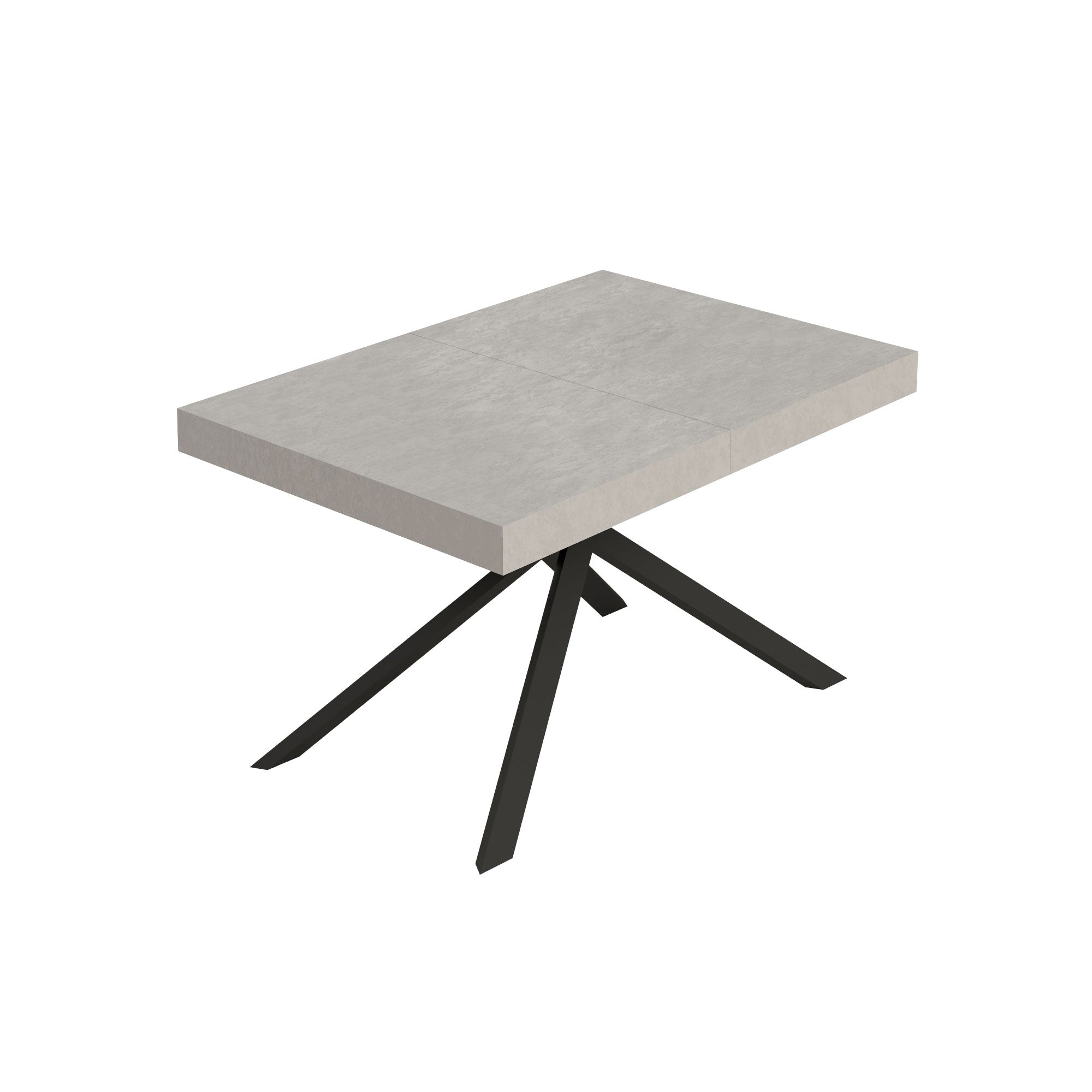 Tavolo Allungabile 120/204x80 cm Niket Cashmere Gambe Antracite