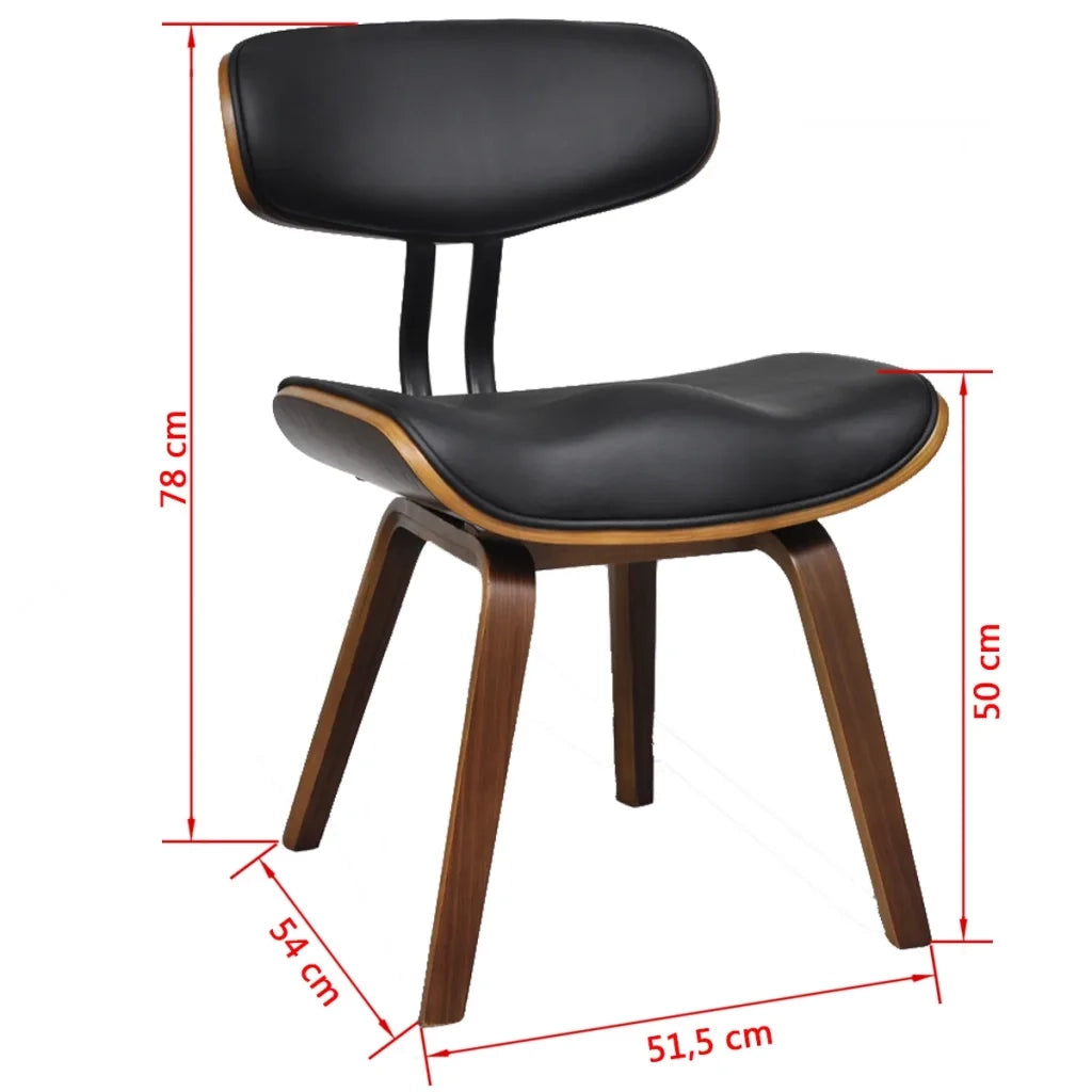 Sedie da Pranzo 4 pz in Legno Piegato e Similpelle  cod mxl 31535