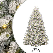 Albero di Natale | Decorazioni natalizie artificiale con 300 LED Verde e Bianco 180 cm