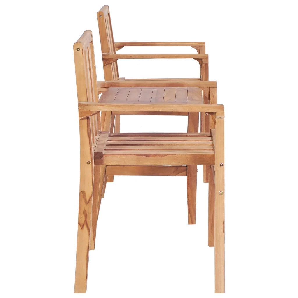 Set da BistrÃ² 3 pz in Legno Massello di Teakcod mxl 128548