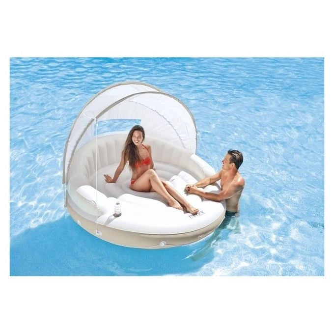 Intex 58292 galleggiante da piscina e da spiaggia Beige, Bianco Monocromatico Vinile Isola galleggiante