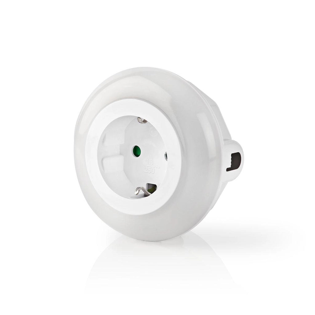 Luce notturna a LED tattile con sensore e presa di corrente 3680W Bianco Nedis
