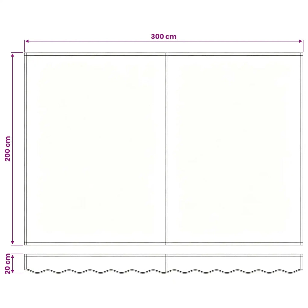 Telo di ricambio per tenda da sole Giallo e Bianco 3 x 2 m 42000401