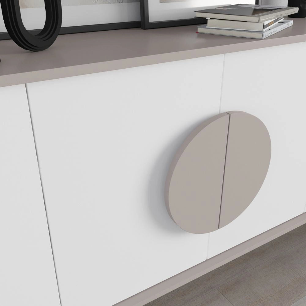 Madia 4 Ante 180x35,6x82 cm in MDF Gora Light Mocha