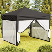 Tenda per Feste Pieghevole con Pareti Laterali-Tenda Gazebo Antracite 3x3 m 971135
