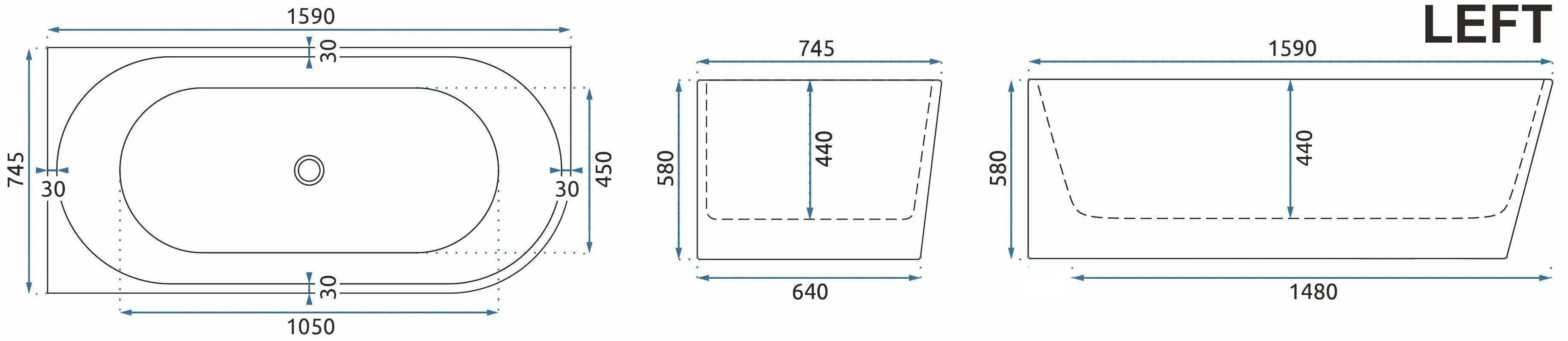 Vasca Bagno Sydney Bellanto Sinistra 160cm