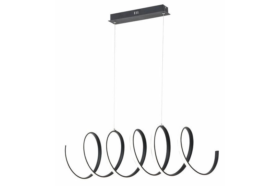 Lampada a sospensione Ribbon LED 40W 4000K nera Reality