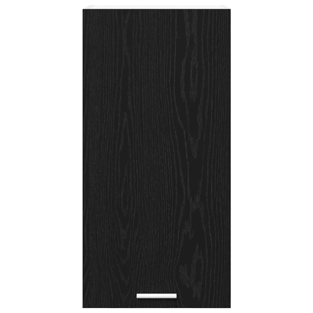 Mobile contenitore moderno e funzionale a parete 40 x 31 x 80 cm realizzato in legno composito nero 02_0053298