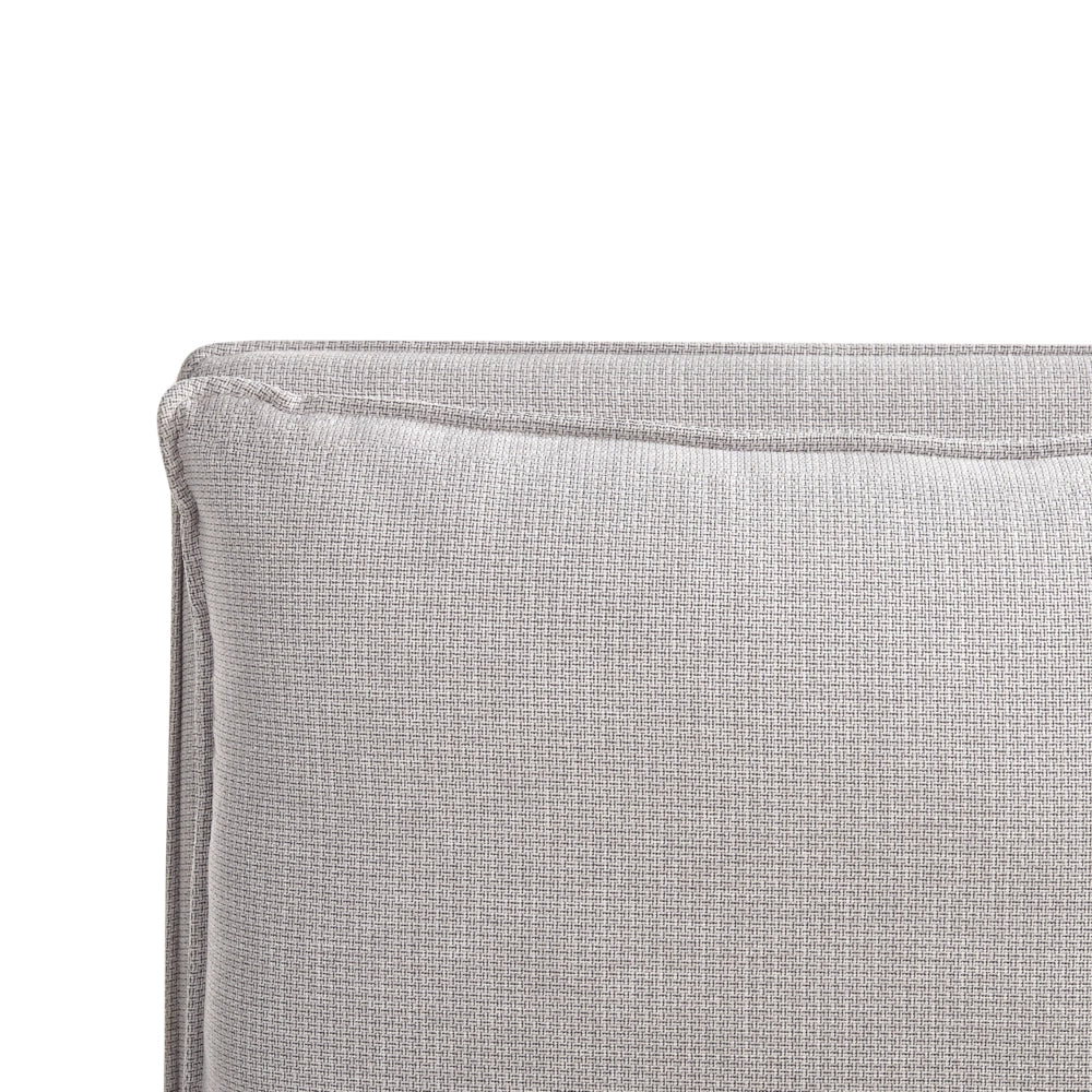 Letto matrimoniale ad acqua tessuto grigio chiaro 160 x 200 cm camera da letto moderna