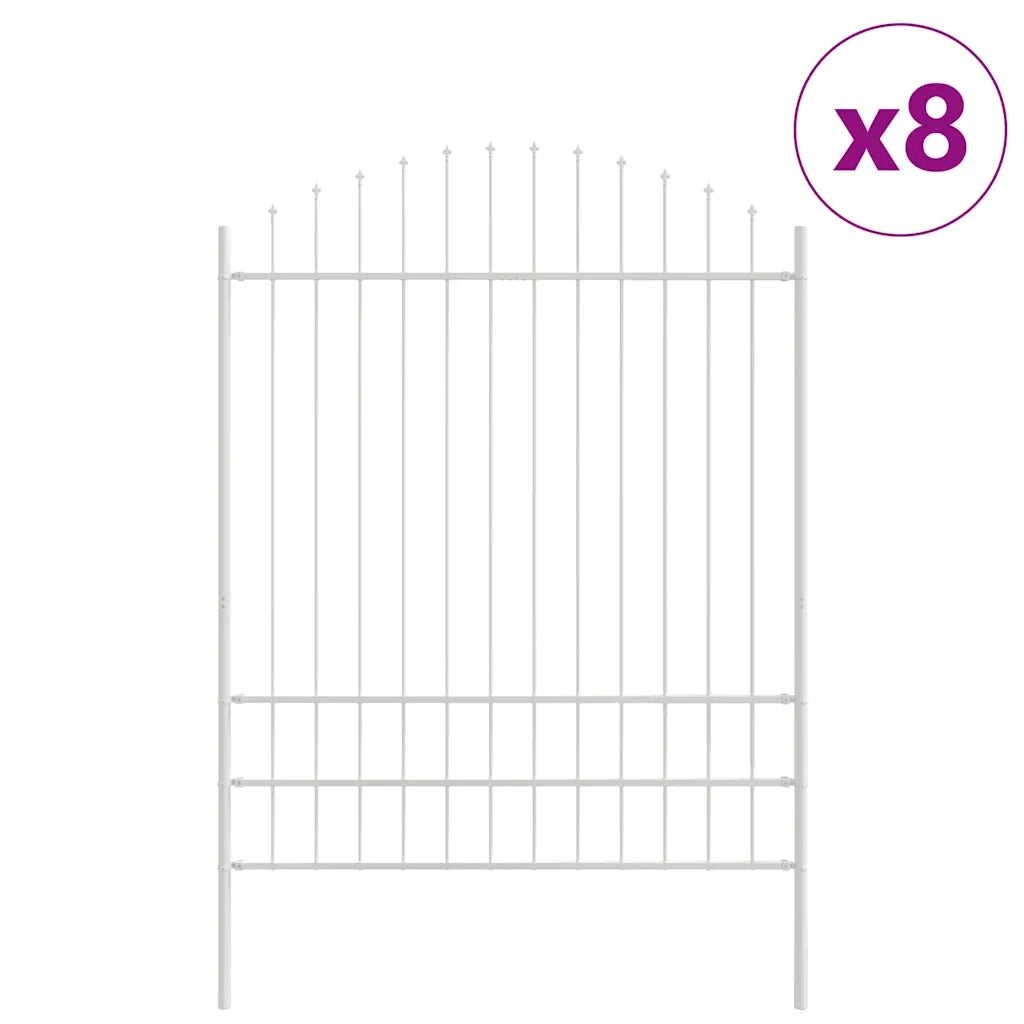 Recinzione per Giardino 8 pcs Bianco 170 x 225 cm 3360177