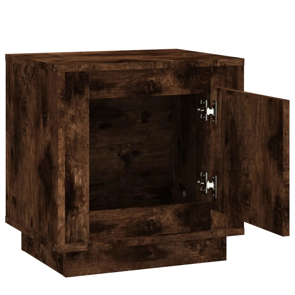 Comodini 2 pz Rovere Fumo 44x35x45 cm in Legno Multistrato 819847