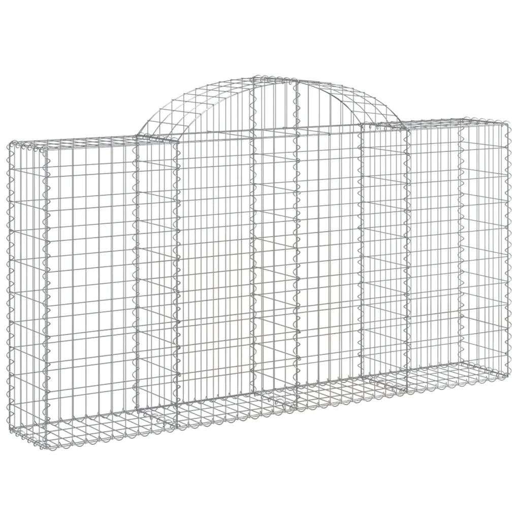 Cesti Gabbioni ad Arco 18 pz 200x30x100/120 cm Ferro Zincato 3146124