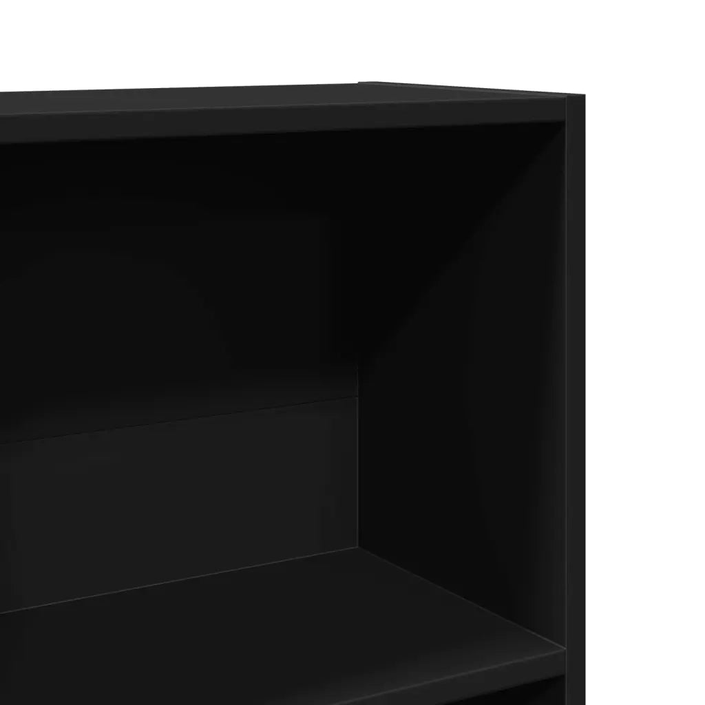 Libreria Nera 40x24x143 cm in Truciolato 857784