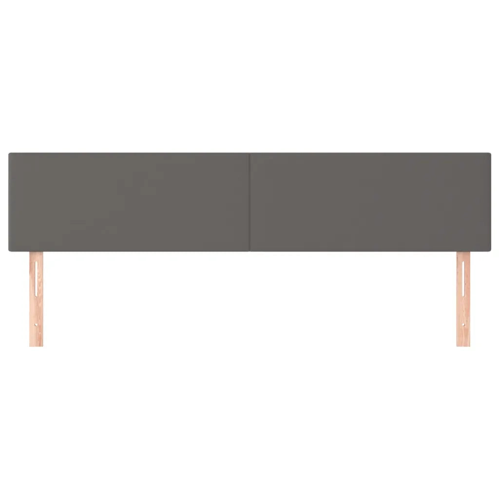 Testiere 2 pz Grigie 100x5x78/88 cm in Similpelle