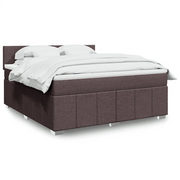 vidaXL Giroletto a Molle con Materasso Marrone Scuro 180x200cm Tessuto