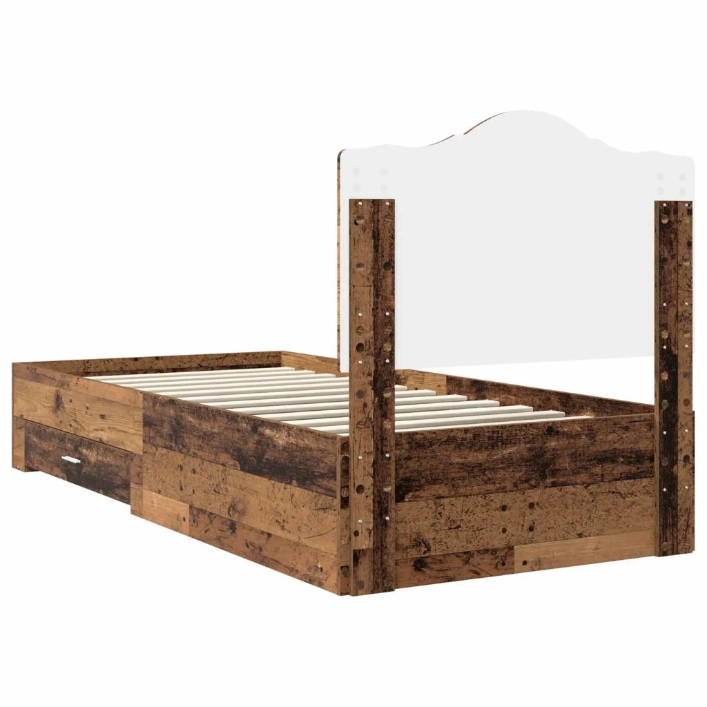 Struttura del letto Legno vecchio 90 x 190 cm Legno multistrato