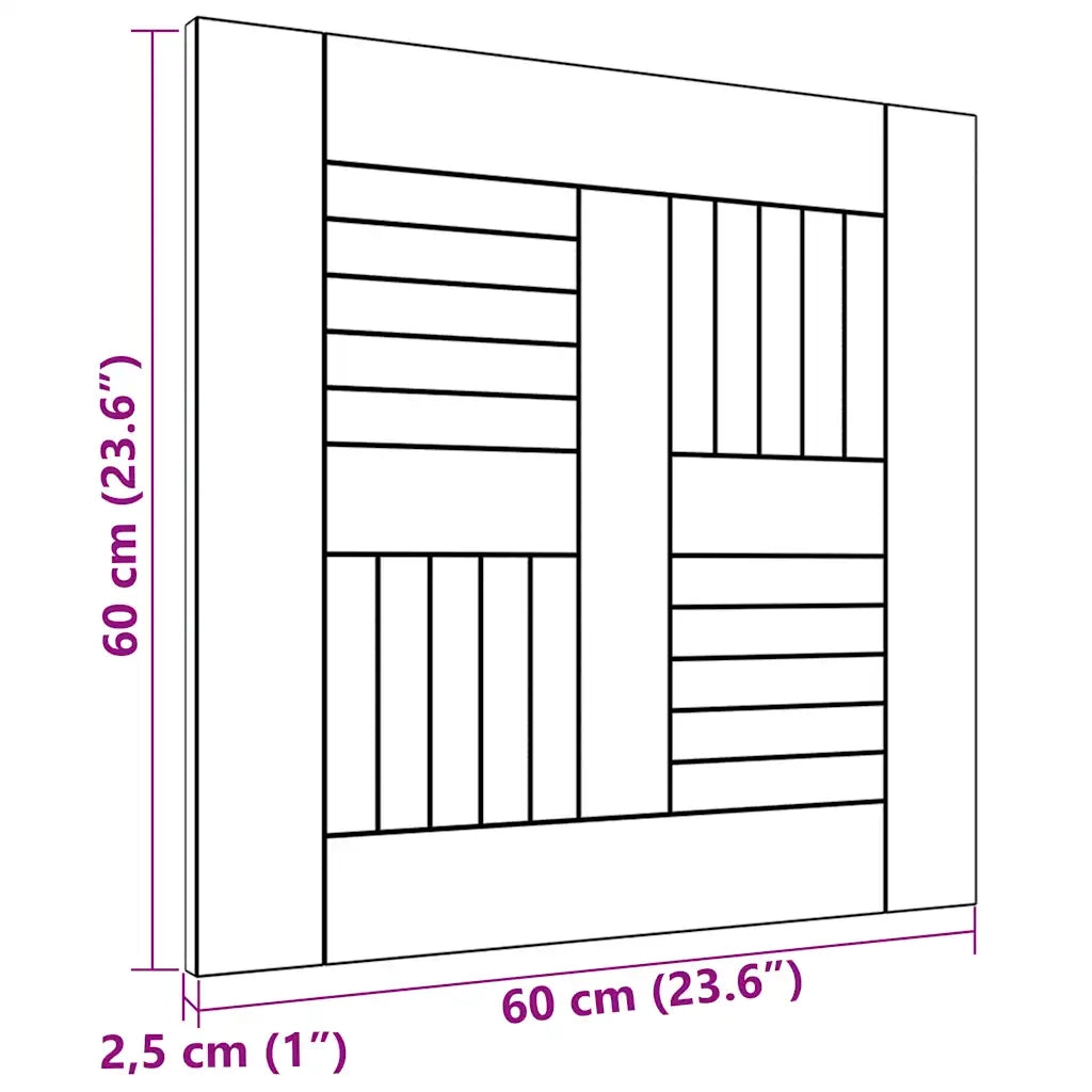 Piano del Tavolo in Legno Massello di Teak 60x60x2,5 cm 48988