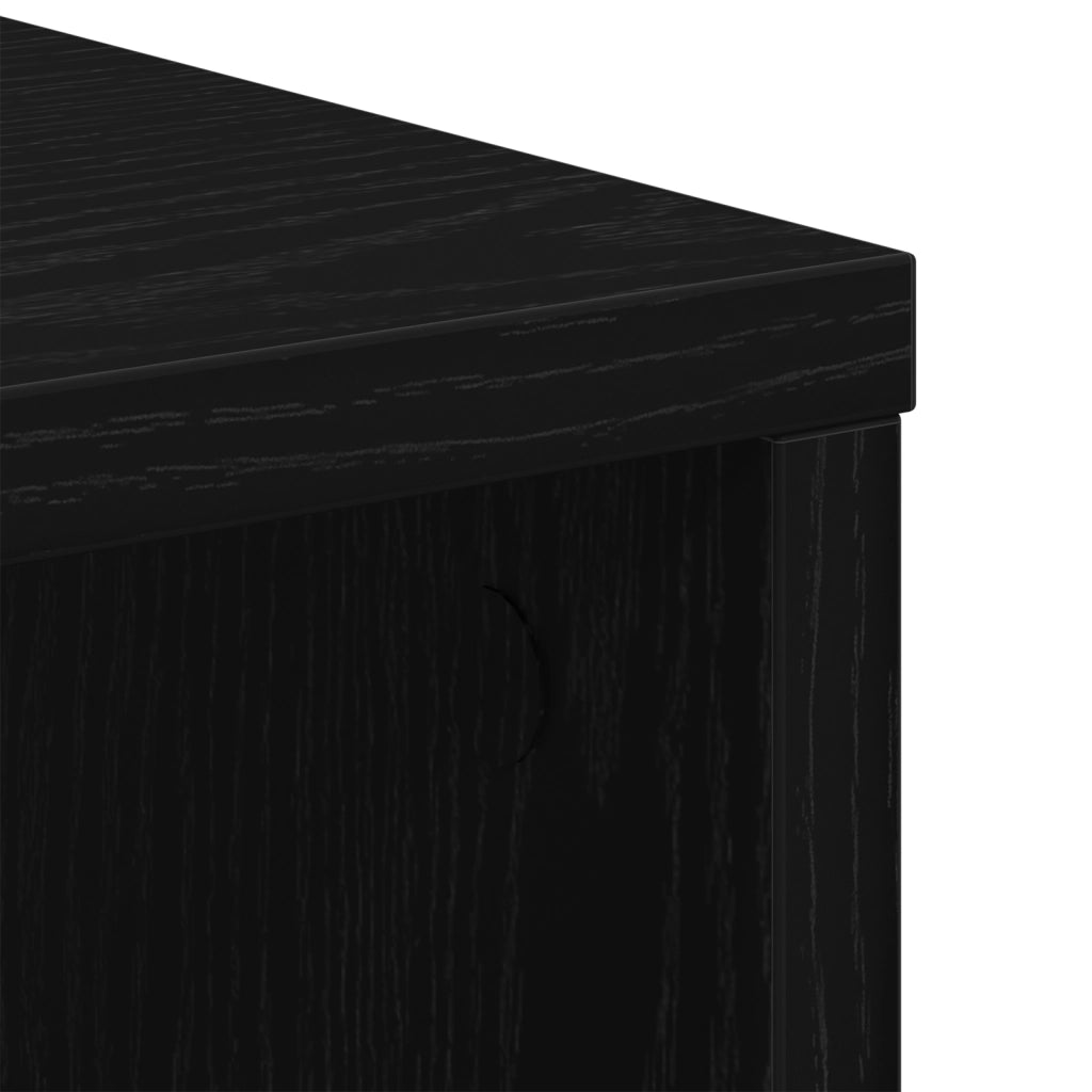 Mobile Nero Rovere 60x35x75 cm in legno ingegnerizzato