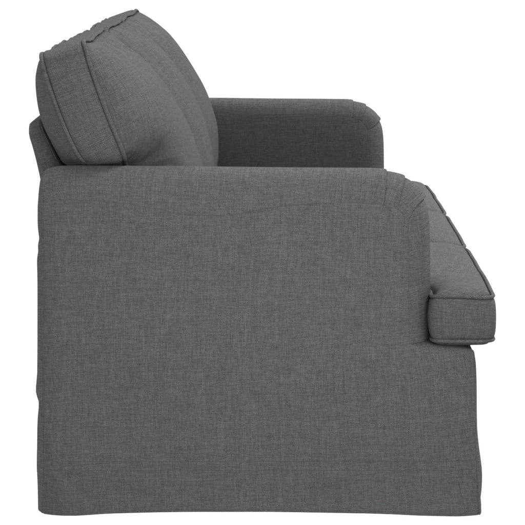 Divano Grigio scuro 201 x 80 x 85 cm Tessuto