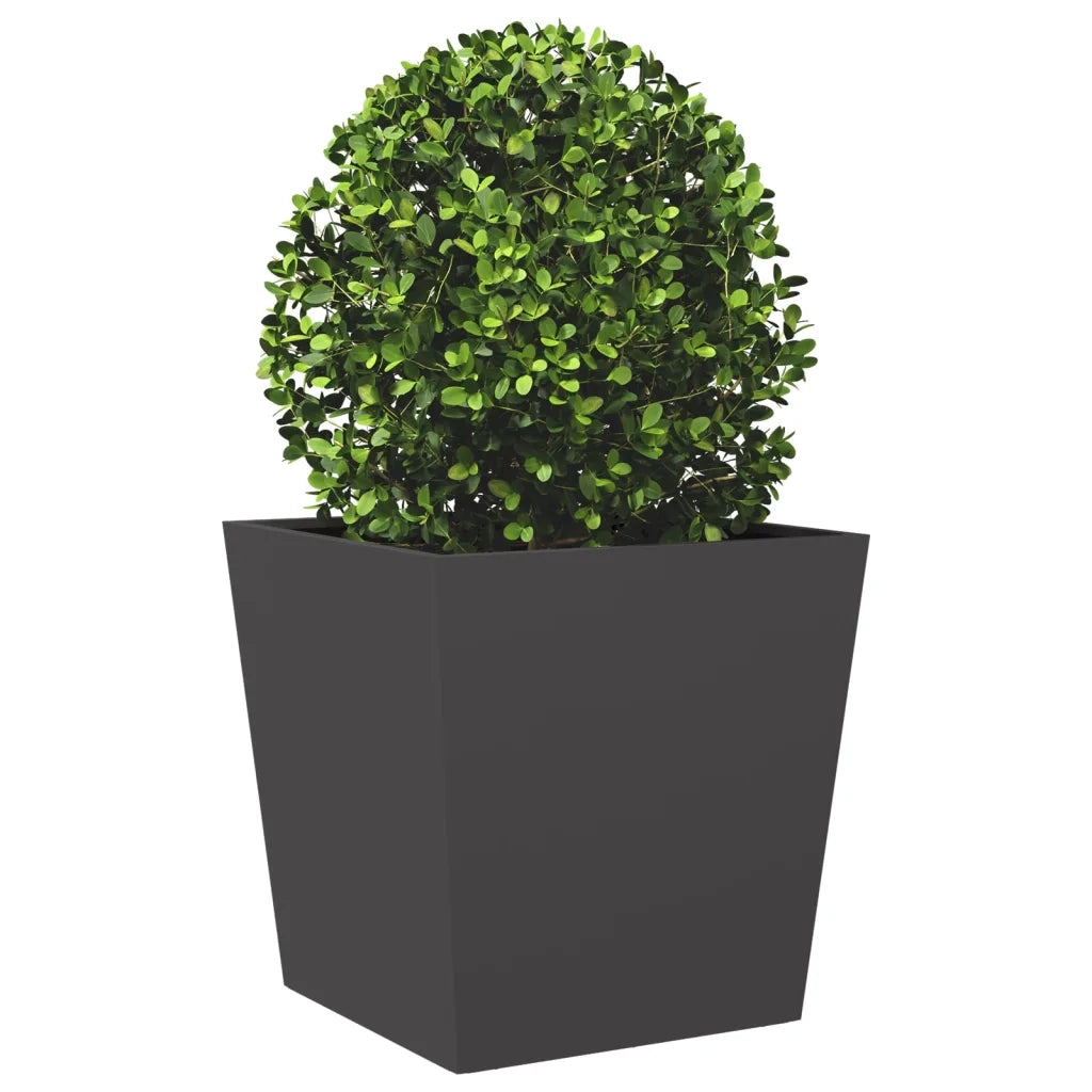 Fioriere da Giardino 2 pz Nere 50x50x50 cm in Acciaio 851067