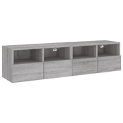 Mobili TV Muro 2pz | Armadietto TV | Mobile Porta TV Grigio Sonoma 60x30x30 cm Legno Multistrato