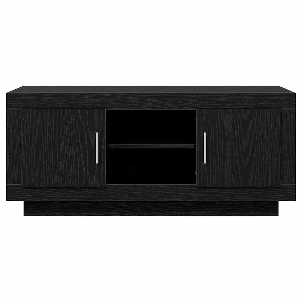 Mobile TV Rovere Nero 102 x 35 x 45 cm Legno multistrato