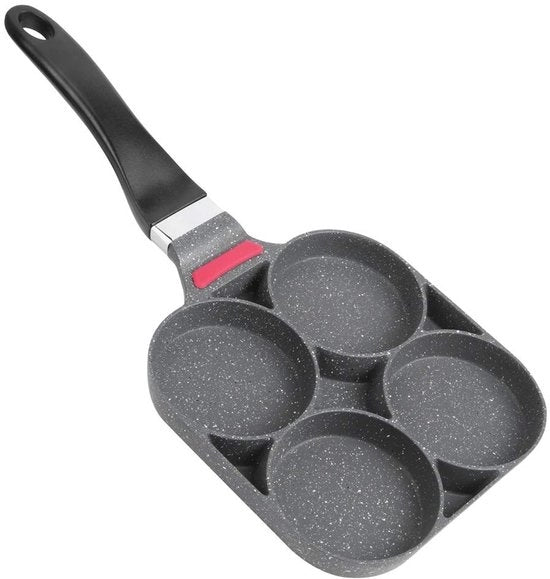 Pannino Frittatore Antiscivolo con Manico di Alluminio - Resistente al Fuoco - Resistente alle Scalfitture - Resistente alle Alte Temperature - Sostenibile - Piatto per Frittate