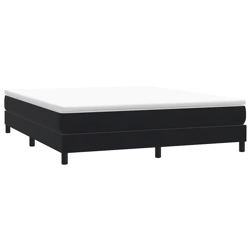 Letto a Molle senza Materasso Nero 180x220 cm in Velluto 3315887
