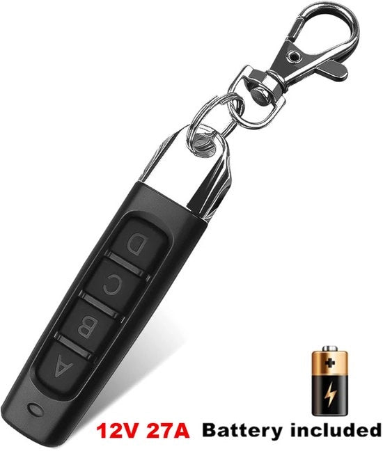 Duplicatore di Comandi a 433 MHz Universali – Chiave per Garage, Auto e Porte – Nero