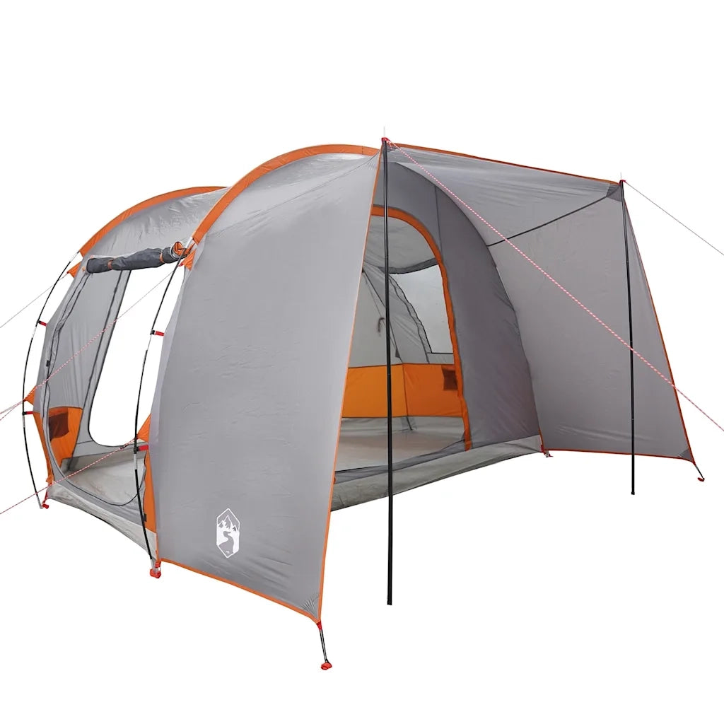 Tenda da Campeggio 2 Persone-Tenda per Escursionismo Grigio e Arancione Impermeabile 266954