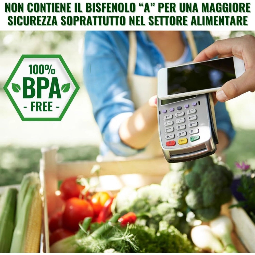 Trade Shop - Kit 10 Rotoli Pos In Carta Termica 57mmx20mt Universali Compatibili Con Dispositivi Pos -