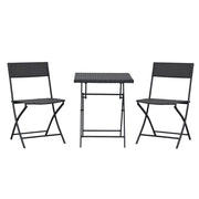 Set Giardino Tavolo Quadrato e Sedie Pieghevoli in Resina ¨C zephmum ¨C Marrone