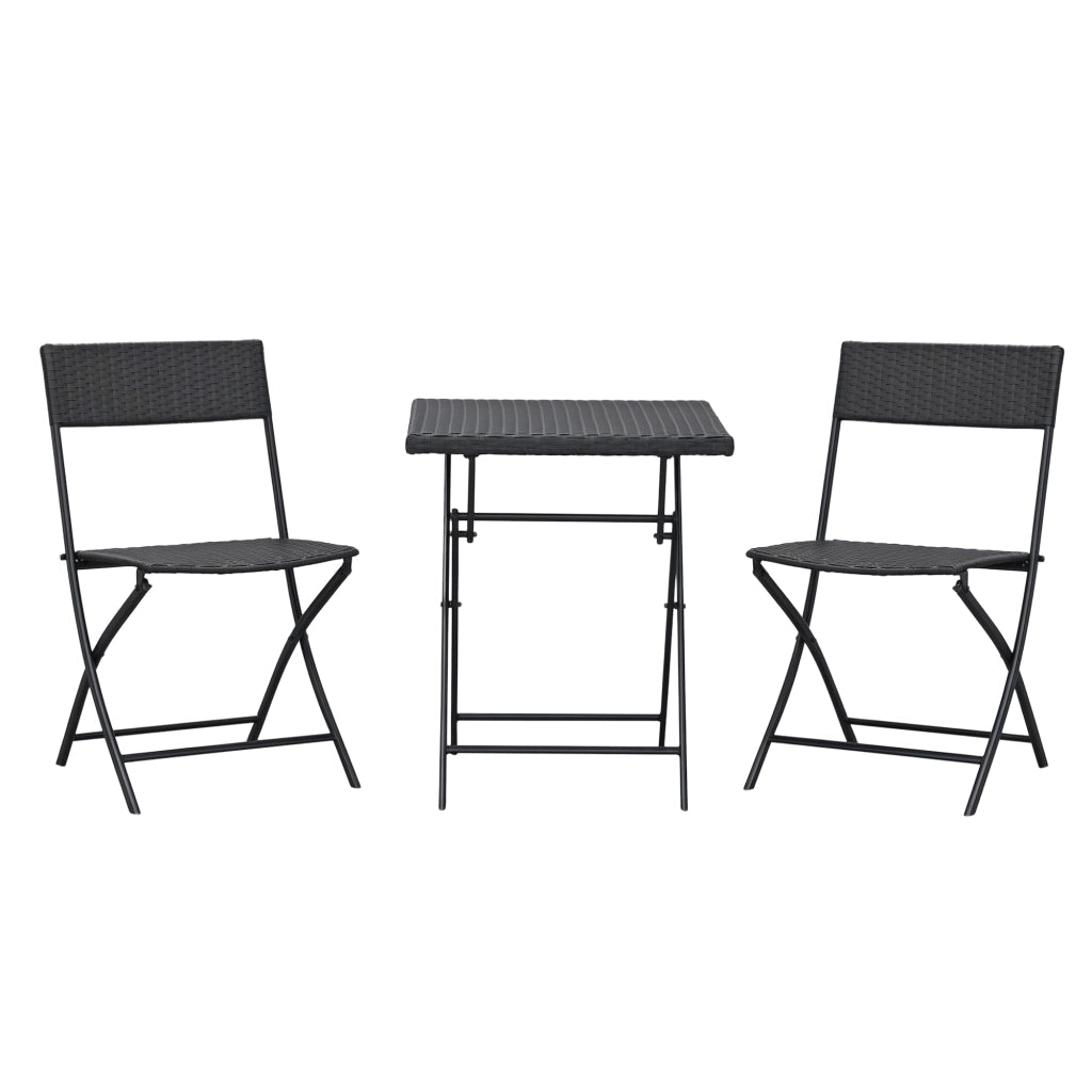 Set Giardino Tavolo Quadrato e Sedie Pieghevoli in Resina ¨C zephmum ¨C Marrone