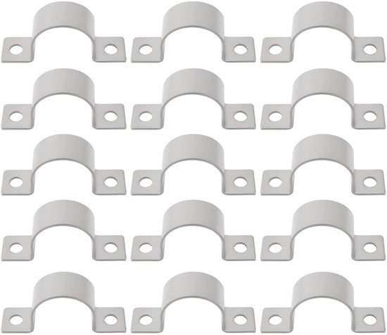 Ferraglie a U per tubi in acciaio inossidabile 304 - 15 pezzi - per tubi di 25 mm - resistenti alla corrosione - installazione facile - precisione dimensionale