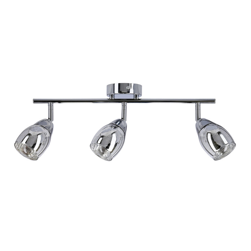 Plafoniera Candellux Milton 3 luci E14 cromo vetro