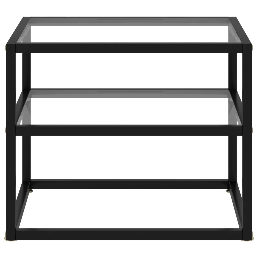 Tavolo Consolle Trasparente 50x40x40 cm in Vetro Temperato 322851