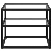 Tavolo Consolle Trasparente 50x40x40 cm in Vetro Temperato 322851