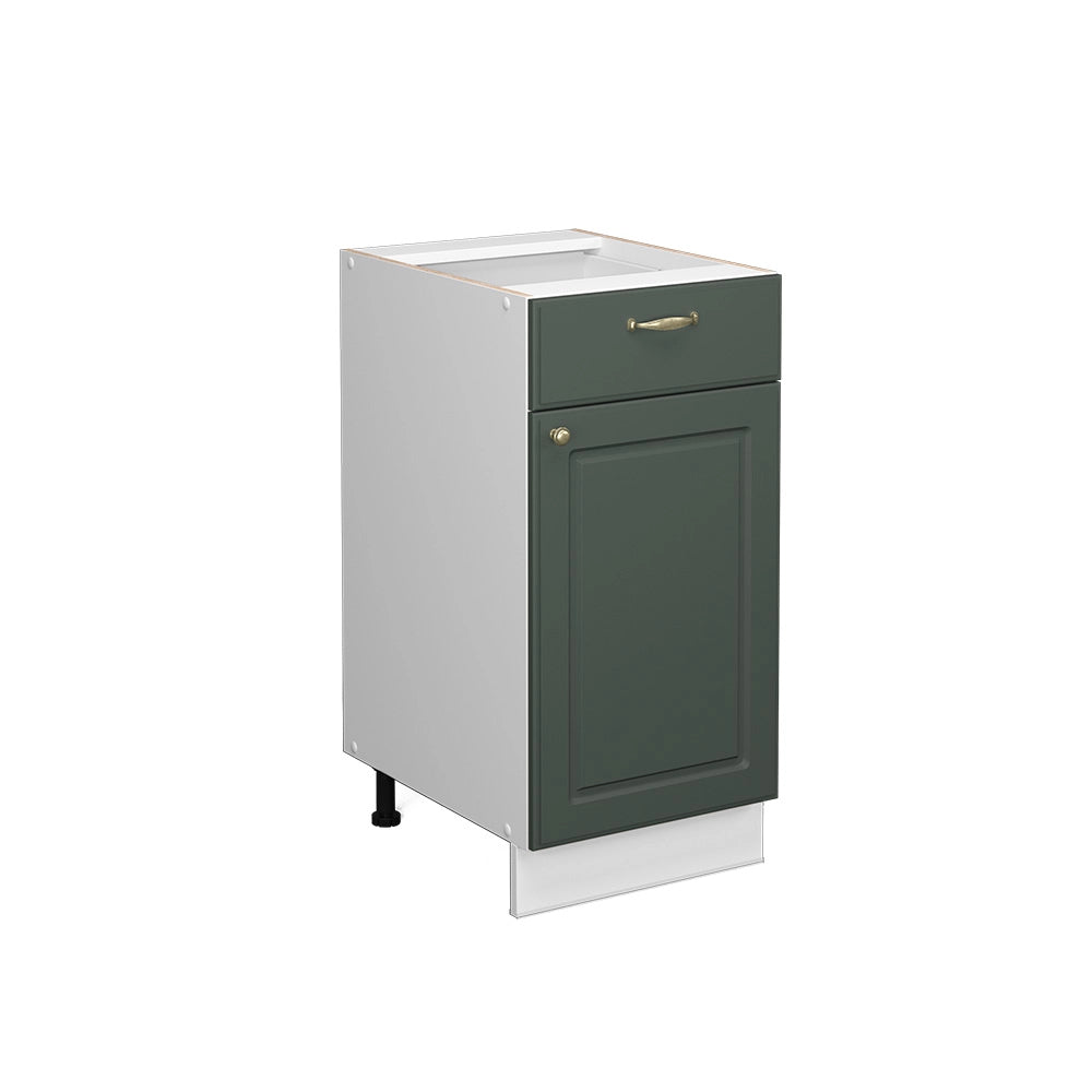 Mobiletto base per cucina Fame-Line Verde-oro rustico/Bianco 40 cm senza piano di lavoro Vicco