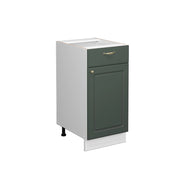 Mobiletto base per cucina Fame-Line Verde-oro rustico/Bianco 40 cm senza piano di lavoro Vicco