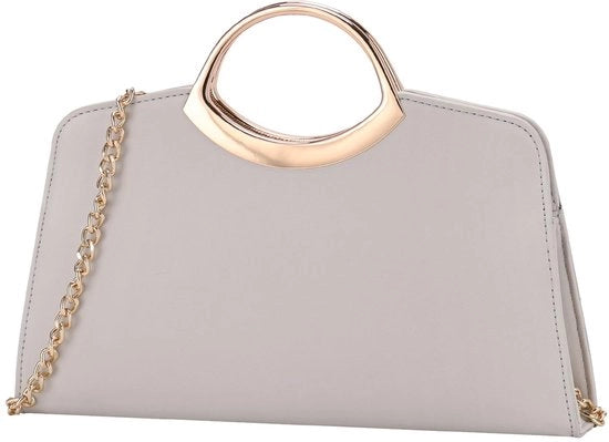 Borsa da Trasporto per Donna, Borsa da Notte Moderna per Donna, Borsa da Notte Formale per Donna, Borsa da Trasporto per Donna per Feste, Matrimoni, Cocktail, Beige