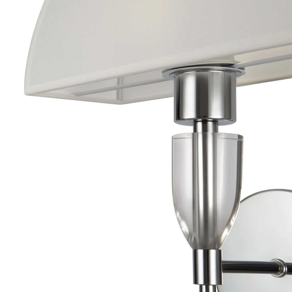 Maytoni applique contemporanea Prima 1 luce E27 cromo metallo diffusore cotone bianco