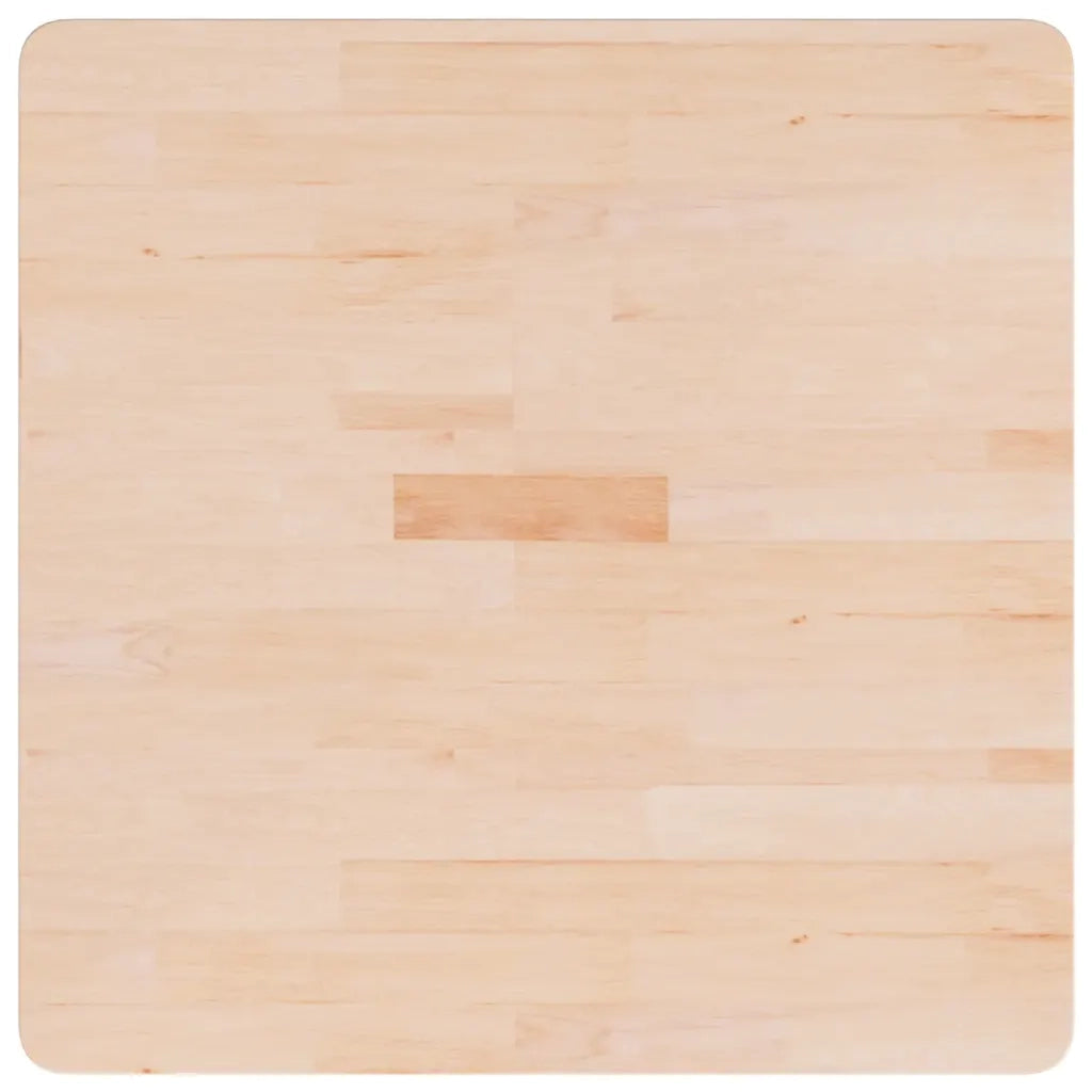 Piano Tavolo Quadrato 70x70x4 cm Massello Rovere Non Trattato